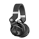 Bluedio T2s Bluetooth Headphones On Ear with Mic, 57mm Driver Rotary Folding Wireless Headset, Wired and Wireless headphones for Cell Phone/ TV/ PC, 40 Hours Play Time (Black)