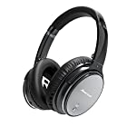 Hiearcool L-1 Bluetooth Headphones, Wireless Active Noise Cancelling Headphones with Built-in Mic, HiFi Stereo Over-Ear Headset for All 3.5 mm Jack Devices- Iron Grey