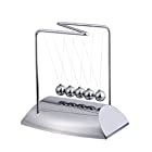 Newton Cradle Balance Balls Classic Office Desk Gadget Decompression Decoration Large (Silver)