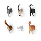 Kikkerland Cat Butt Magnets, Set of 6 (MG53)