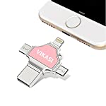 USB Flash Drive 32GB,VIKASI Thumb Drive USB 3.0 Memory Stick for iPhone 8/X iPad iPod iOS Android PC New MacBook,with Extended Lightning USB Type c Pen Jump Drive Adapter( 4 IN1 )