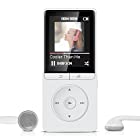 AGPTEK 16GB MP3 Player with FM Radio/Voice Recorder, 80 Hours Playback and Expandable Up to 64GB, A20WS (White)