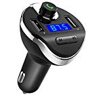 Jarlink Bluetooth FM Transmitter, Wireless In-Car FM Transmitter Stereo Radio Adapter Car Kit with 2 USB Car Chargers, Hands Free Calling for iPhone Samsung Android, etc