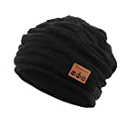 Pococina Bluetooth Beanie Hat with Headphone Built in Wireless Headset for Man and Women (Black)