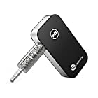 TaoTronics Bluetooth Receiver / Car Kit, Portable Wireless Audio Adapter 3.5mm Aux Stereo Output (Bluetooth 4.1, A2DP, Built-in Microphone) for Home Audio Music Streaming Sound System