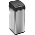 iTouchless Deodorizer Automatic Sensor Touchless Trash Can, 49 Liter / 13 Gallon, Stainless Steel