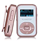 MP3 Player 8GB Bluetooth KLANTOP Digital Clip Music Player with FM Radio Voice Record Function Special Design for Sport and Music Lovers (Rose Gold)