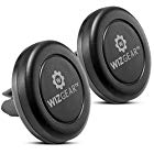 Magnetic Mount, WizGear [2 PACK] Universal Air Vent Magnetic Car Mount Phone Holder, for Cell Phones and Mini Tablets with Fast Swift-Snap Technology, With 4 Metal Plates