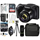 Canon PowerShot IS Digital Camera (Black) with 20MP, 42x Optical Zoom, 720p HD Video & Built-In Wi-Fi + 64GB Card + Reader + Grip + Spare Battery and Charger + Tripod + Complete Accessory Bundle SX420